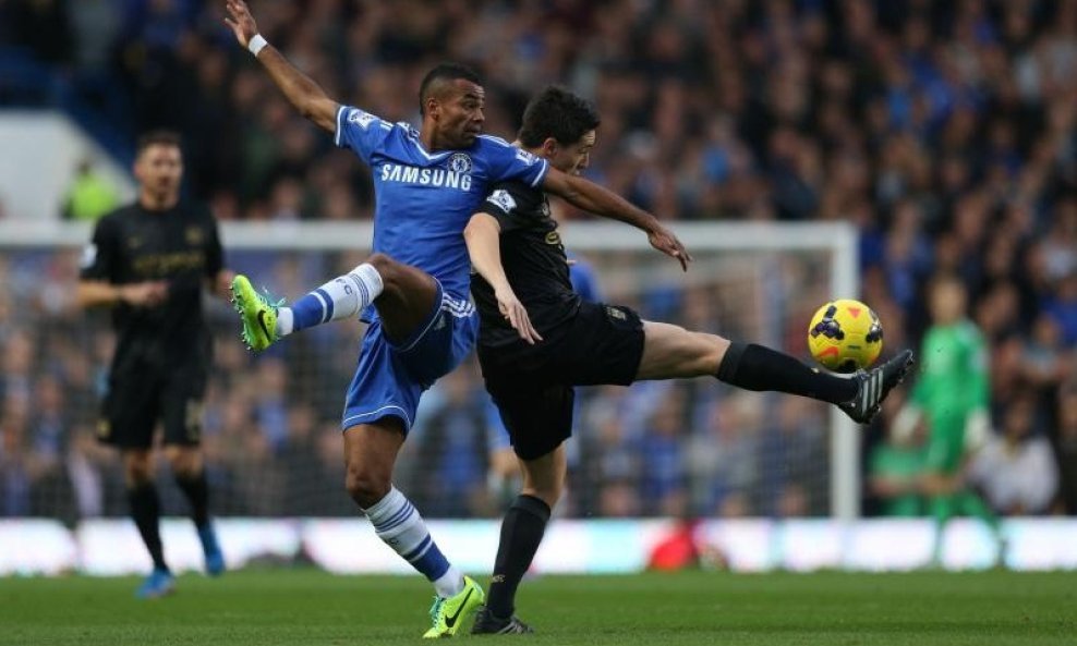 Chelsea v Manchester City, Ashley Cole i Samir Nasri