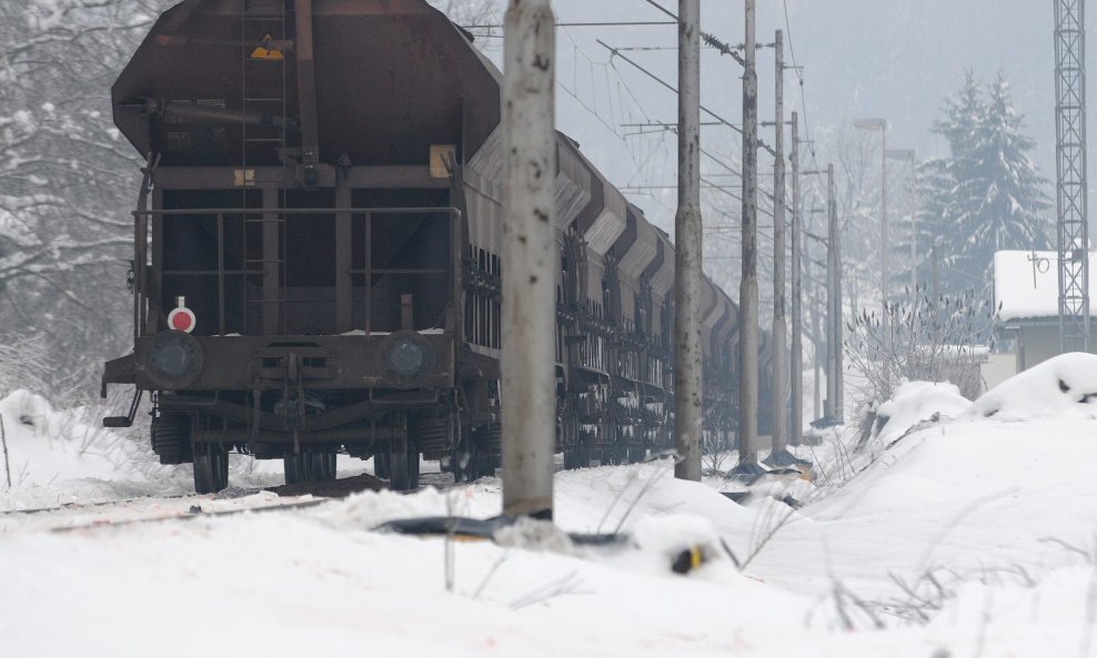 teretni vlak vlak snijeg