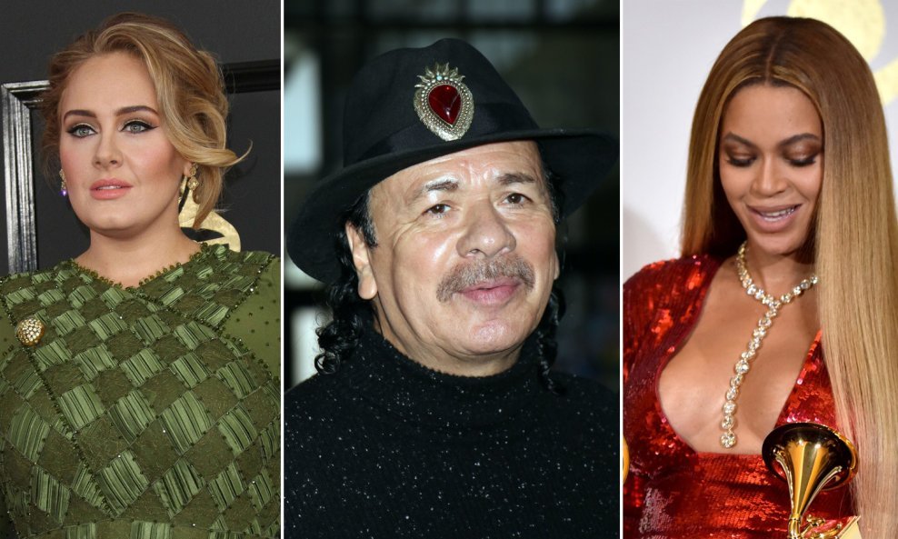 Adele, Carlos Santana, Beyonce
