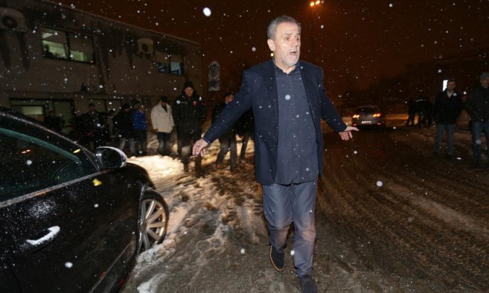 Milan Bandić na snijegu