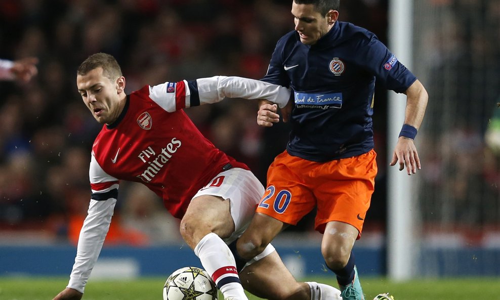 Arsenal vs. Montpellier,  Jack Wilshere i Remy Cabella