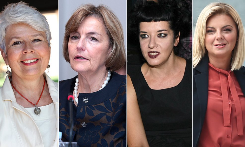 Jadranka Kosor, Vesna Pusić, Rujana Jeger i Mirjana Hrga 