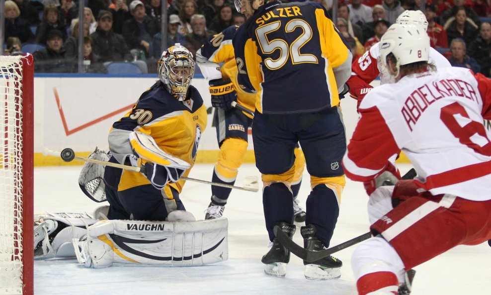 Golman Buffalo Sabresa Ryan Miller protiv Detroita