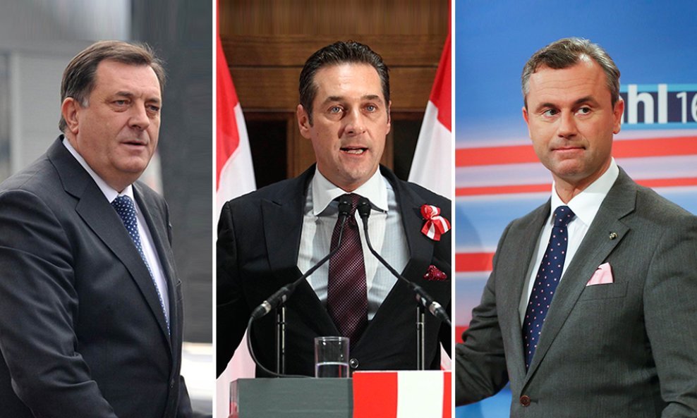 Milorad Dodik, Heinz Christian Strache i Norbert Hofer