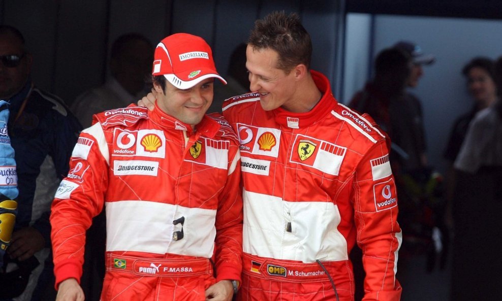 Felipe Massa i Michael Schumacher