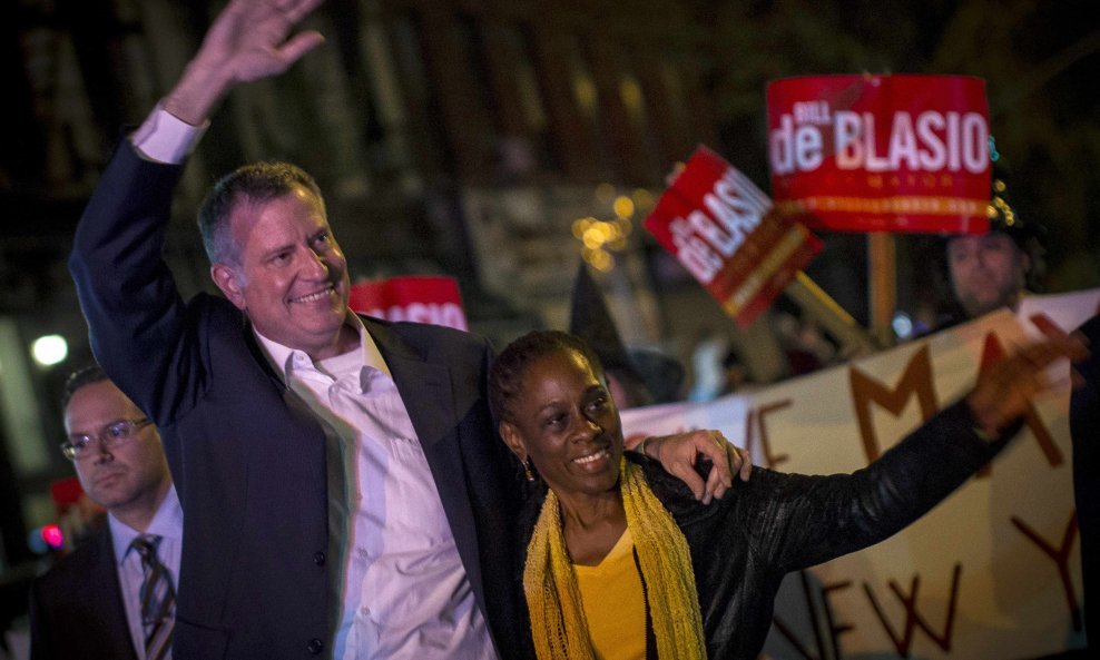 Bill de Blasio sa suprugom Chirlane McCray