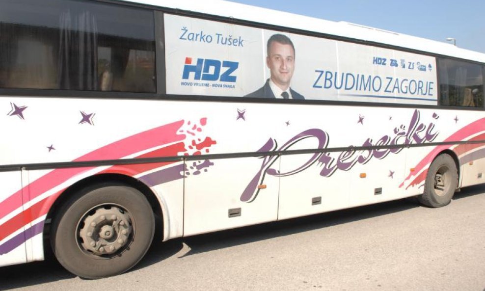 Presečki bus politička kampanja hdz