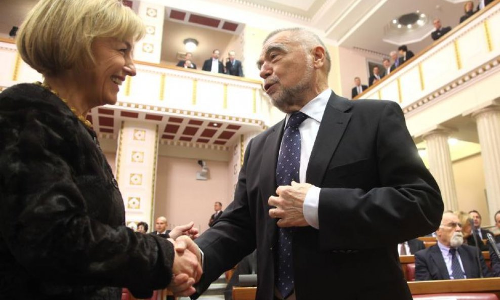 Vesna Pusić Stjepan Mesić pusić mesić