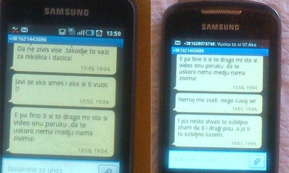 SMS prijetnje