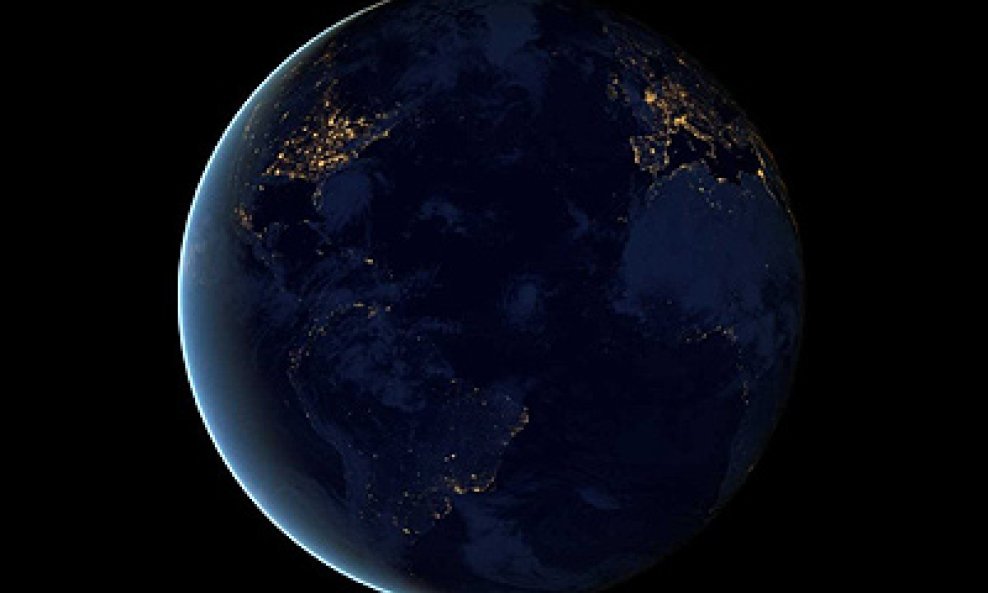 Black Marble Earth at Night