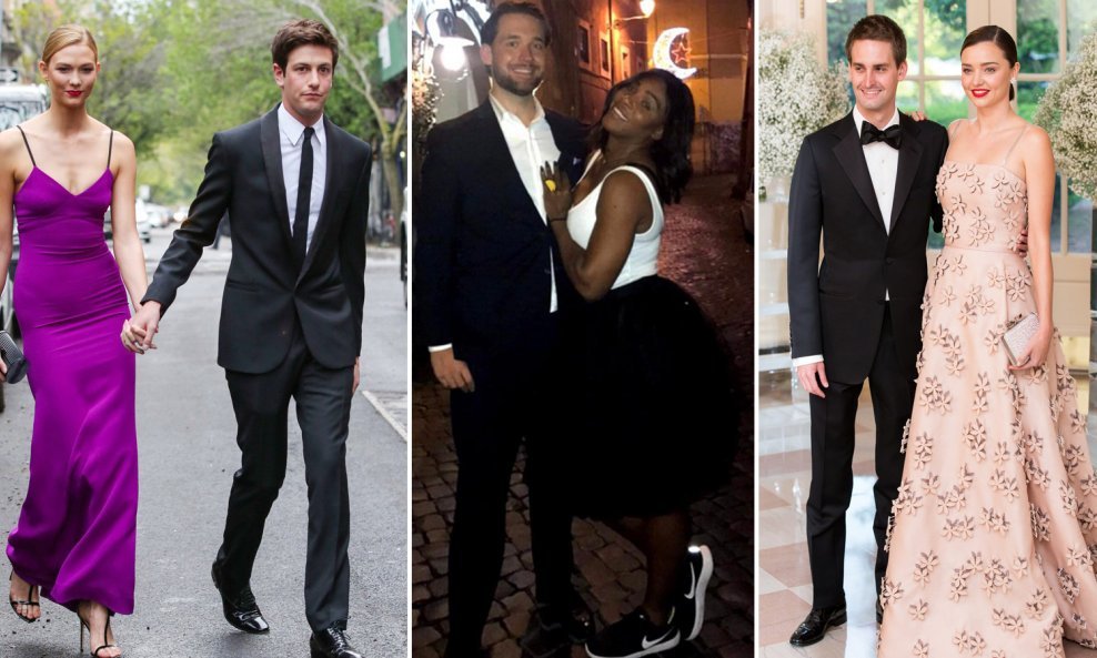 Karlie Kloss i Joshua Kushner, Serena Williams i Alexis Ohanian, Miranda Kerr i Evan Spiegel