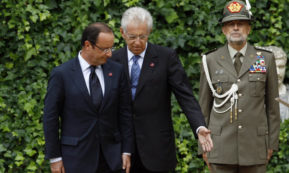 Francois Hollande i Mario Monti