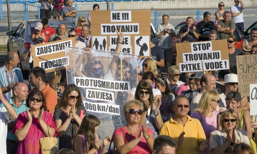 Prosvjed građana zbog odlagališta Marišćina