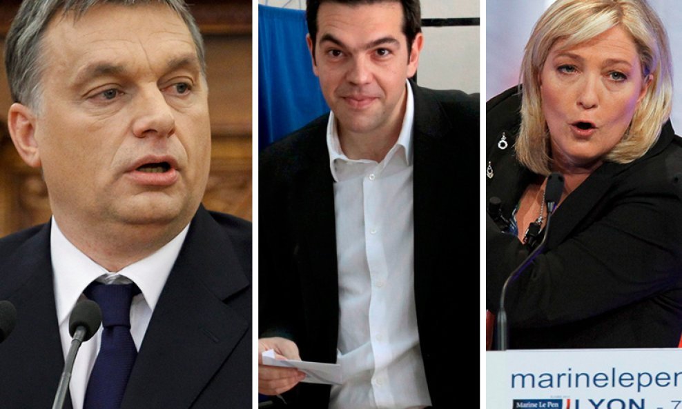 Marine Le Pen Alexis Tsipras Viktor Orban