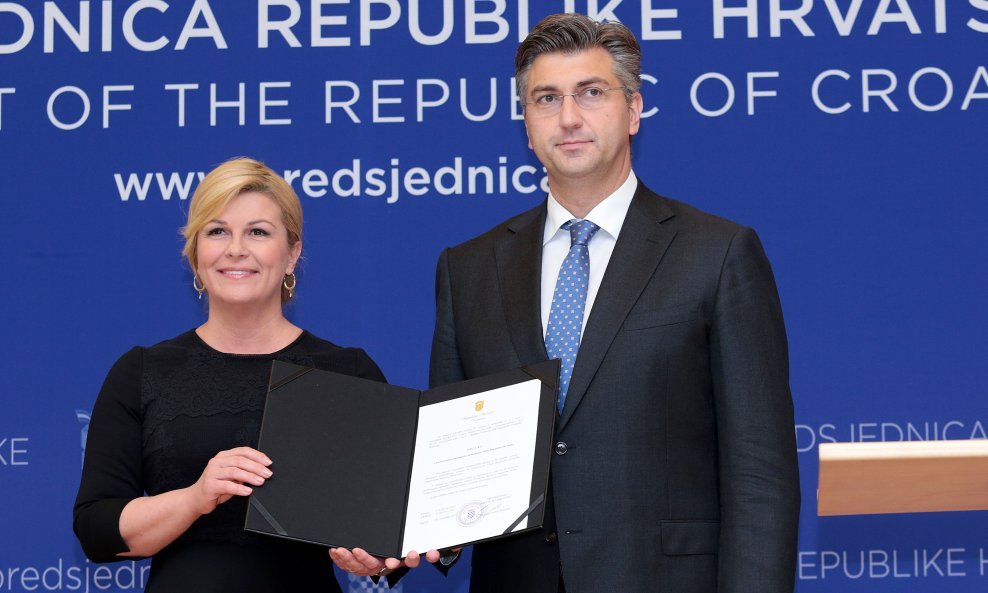 Kolinda Grabar Kitarović i Andrej Plenković