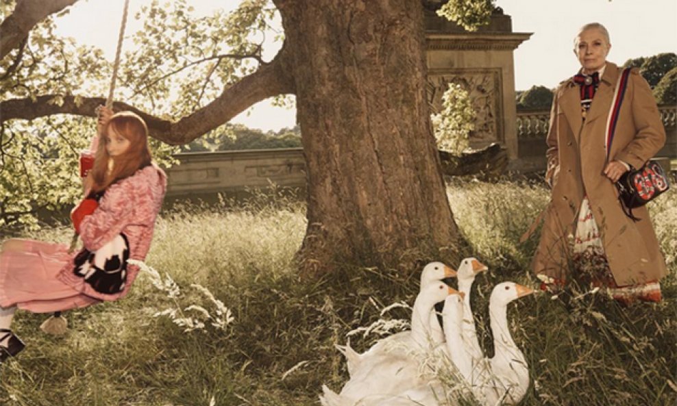 Vaneesa Redgrave u modnoj kampanji Guccija