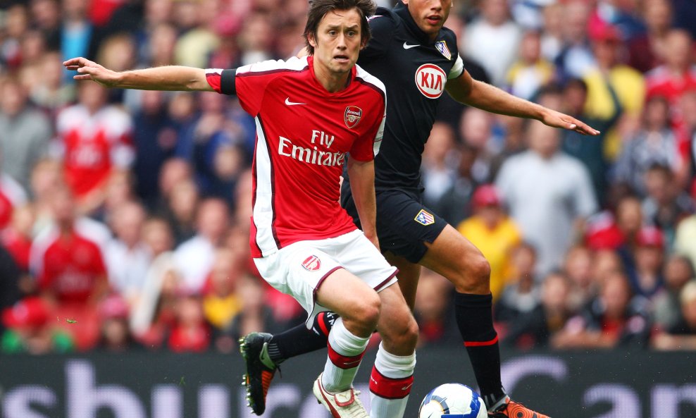 Tomas Rosicky (Arsenal); John Heitinga (Atletico Madrid), Emirates Cup 2009