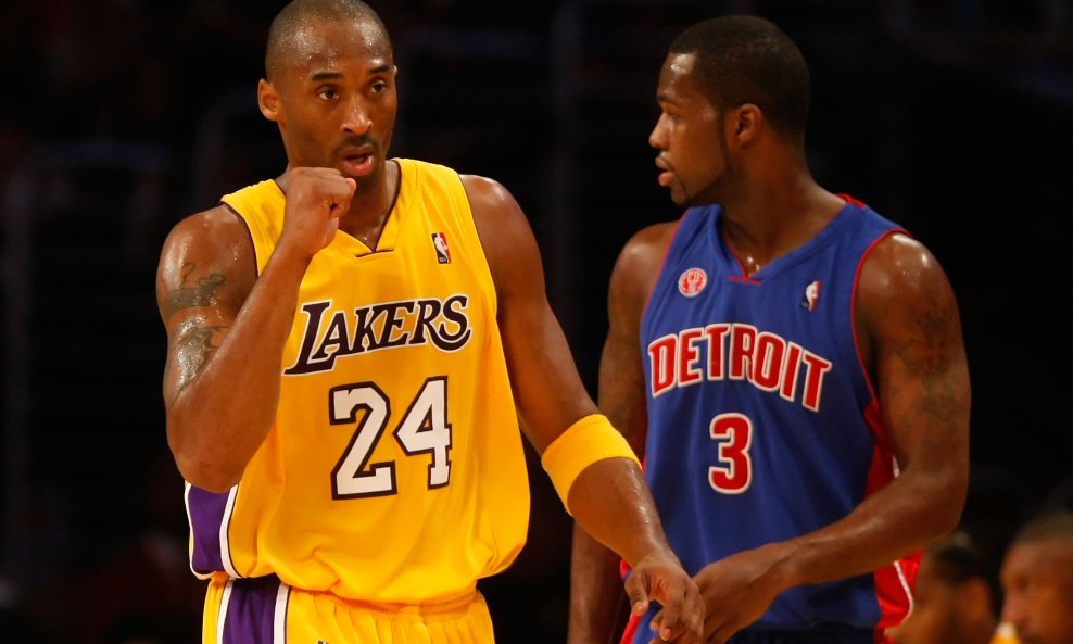 Kobe Bryant Rodney Stuckey LA Lakers Detroit Pistons 