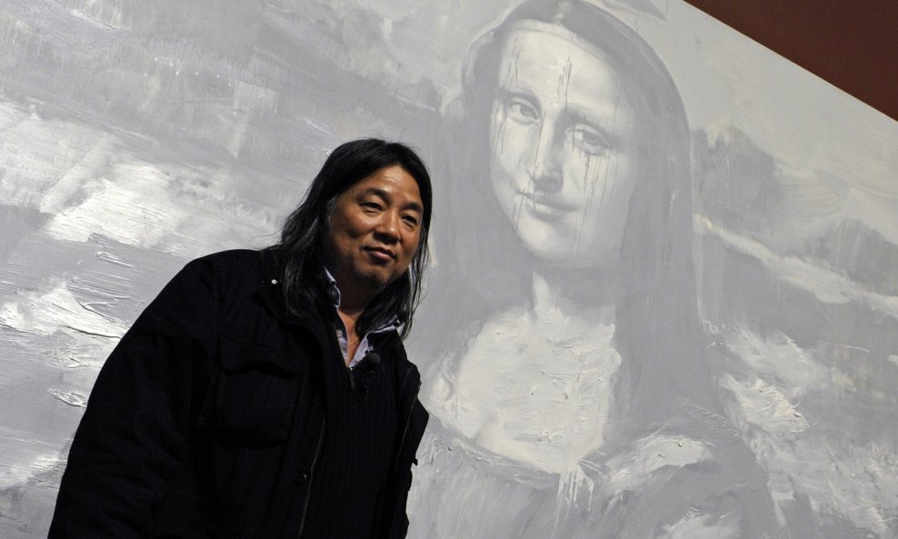 Yan Pei-Ming i siva Mona Lisa