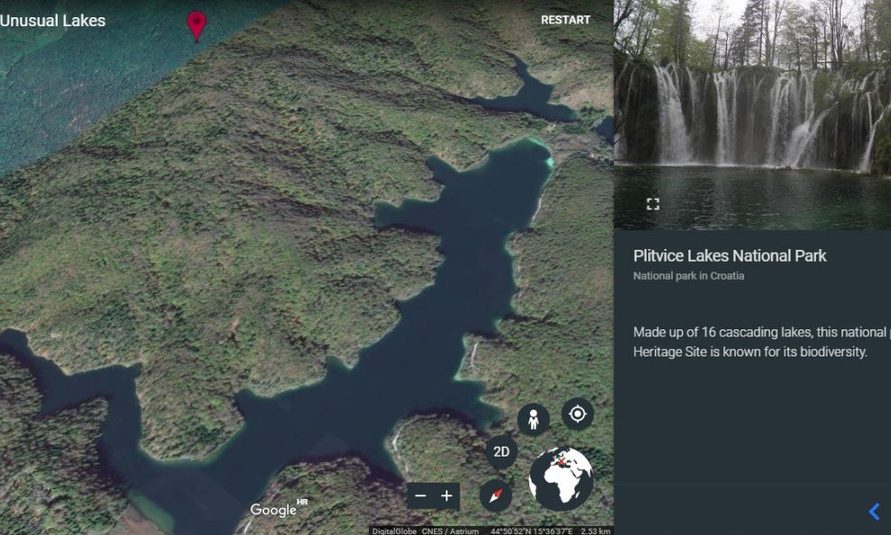 Plitvička jezera u novom Google Earthu