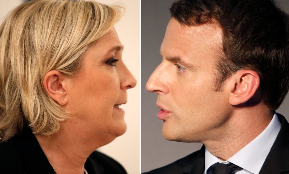Marine Le Pen i Emmanuel Marcon