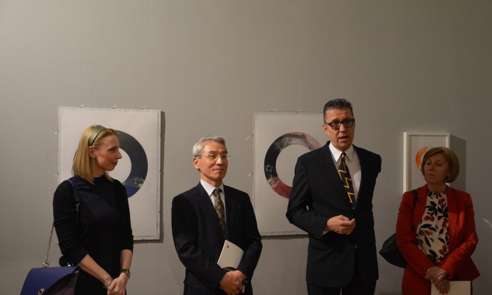 Japanski veleposlanik Keiji Takiguchi i umjetnik Leon Zakrajšek