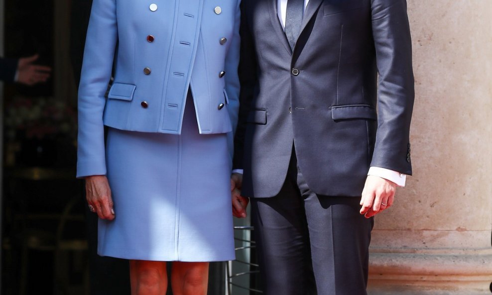 Brigitte i Emmanuel Macron na inauguraciji