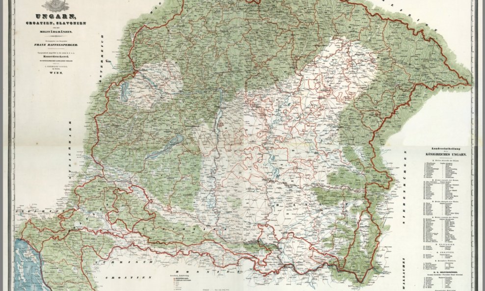 Karte des Erzherzogthumes Oesterreich mit Salzburg