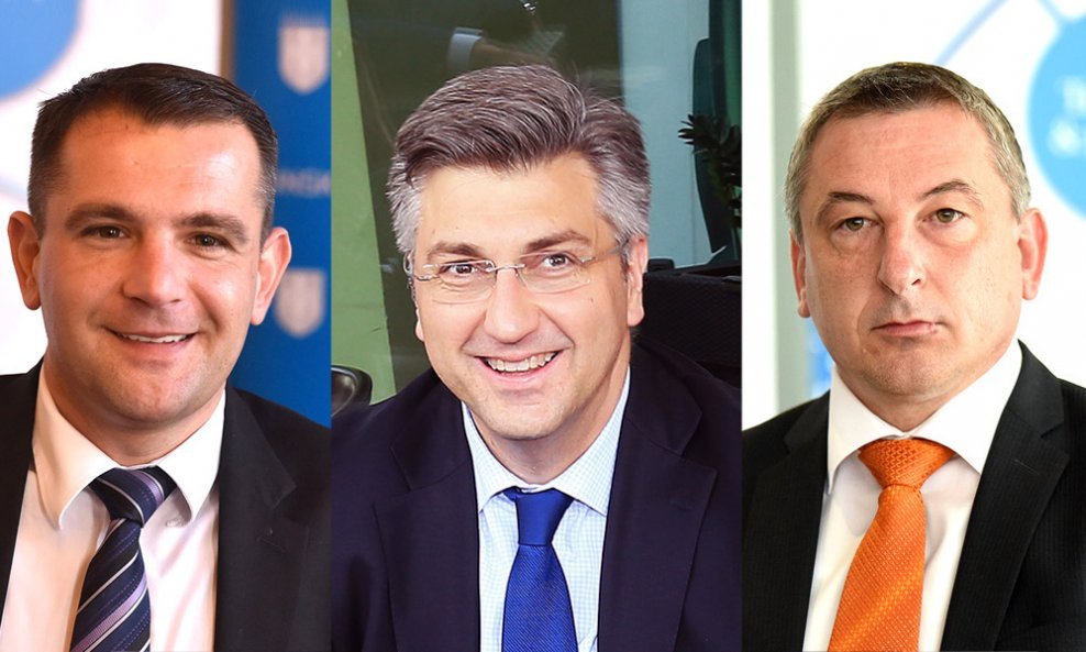 Matija Posavec, Andrej Plenković i Predrag Štromar