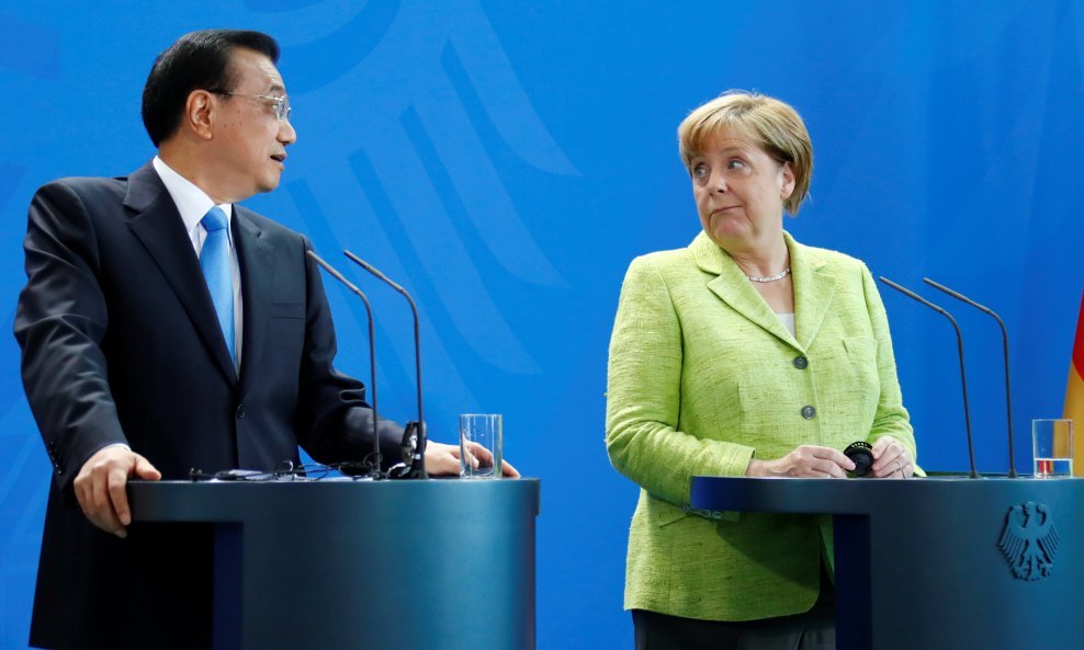 Li Keqiang i Angela Merkel