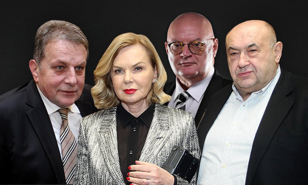 Dubravko Grgić, Jadranka Sloković, Marijan Hanžeković i Čedo Prodanović