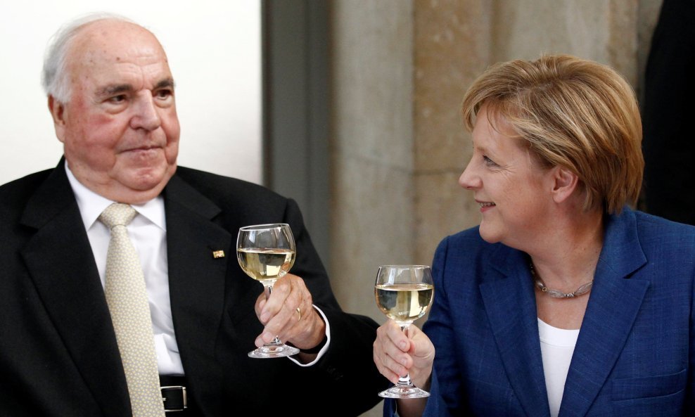 Helmut Kohl i Angela Merkel