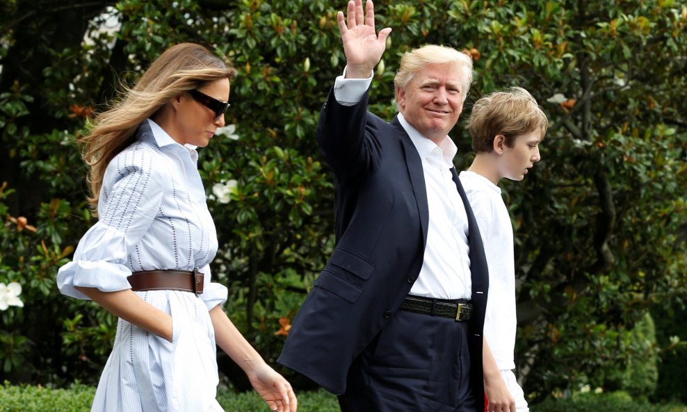 Melania, Donald i Barron Trump