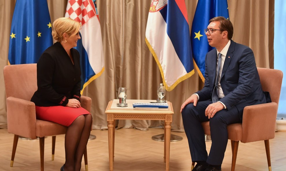 Kolinda Grabar Kitarović i Aleksandar Vučić