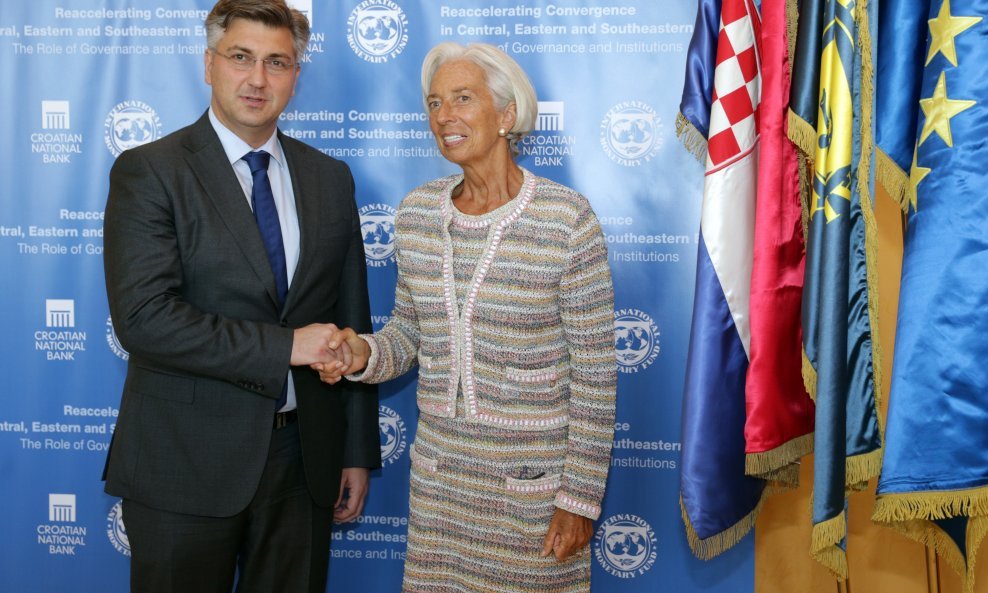 Andrej Plenković i Christine Lagarde