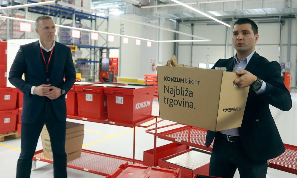 Darko Knez, bivši direktor Konzuma i Ivan Šantorić, predsjednik Uprave Velpro-centra
