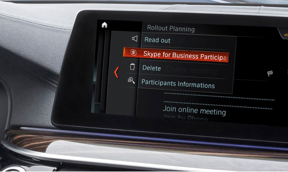 Skype for Business namijenjen BMW automobilima