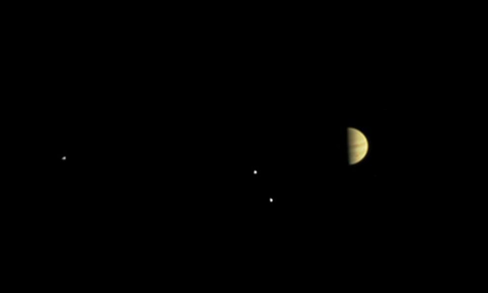Jupiter, Ganimed, Io i Europa