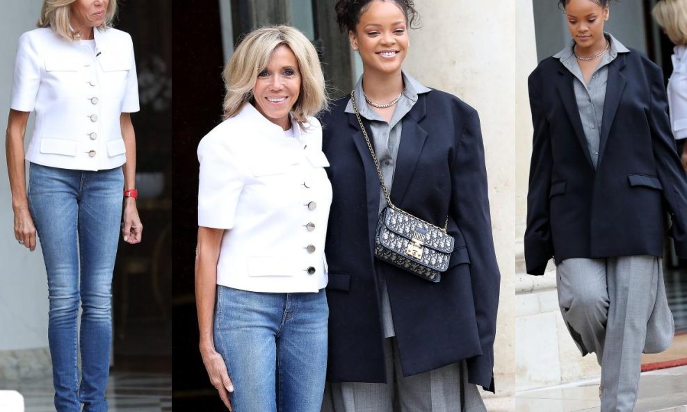 Brigitte Macron i Rihanna