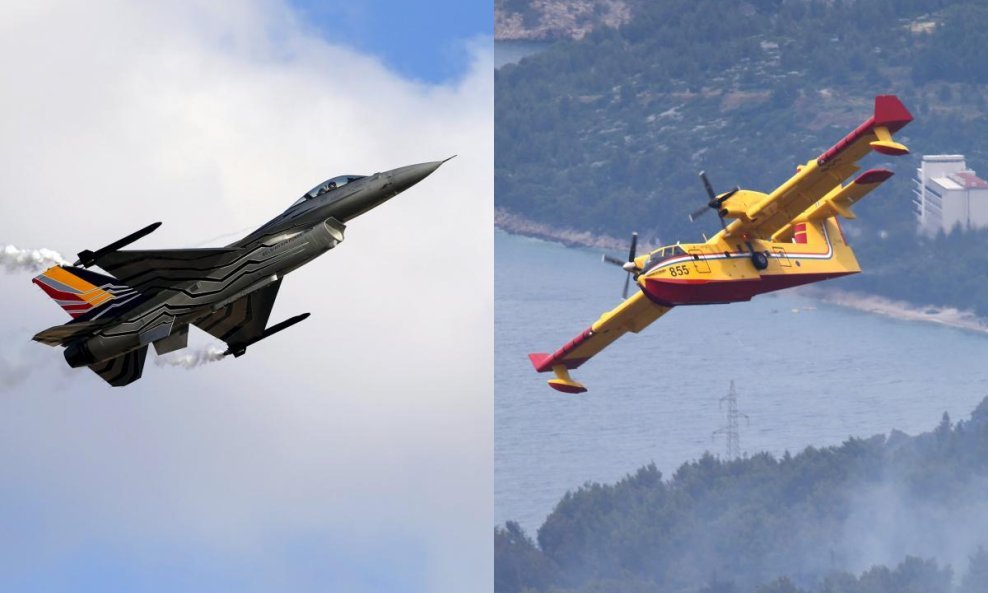 Borbeni zrakoplov F-16 i kanader