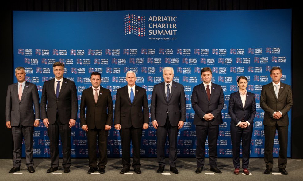 Andrej Plenković, Zoran Zaev, Mike Pence, Duško Marković,Denis Zvizdić, Ana Brnabić i Miro Cerar