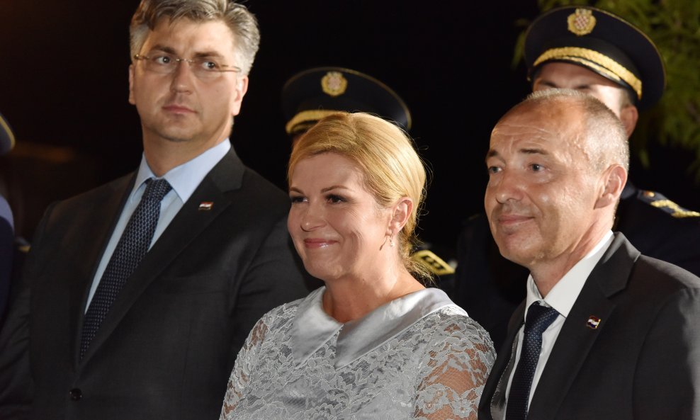 Andrej Plenković, Kolinda Grabar Kitarović i Damir Krstičević