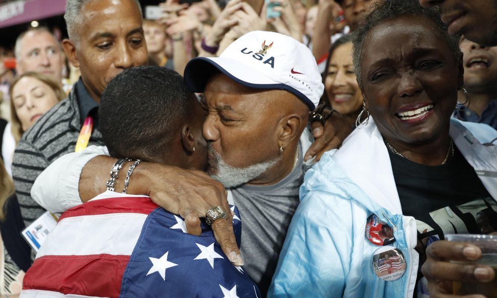 Justin Gatlin s roditeljima Jeanette i Willie