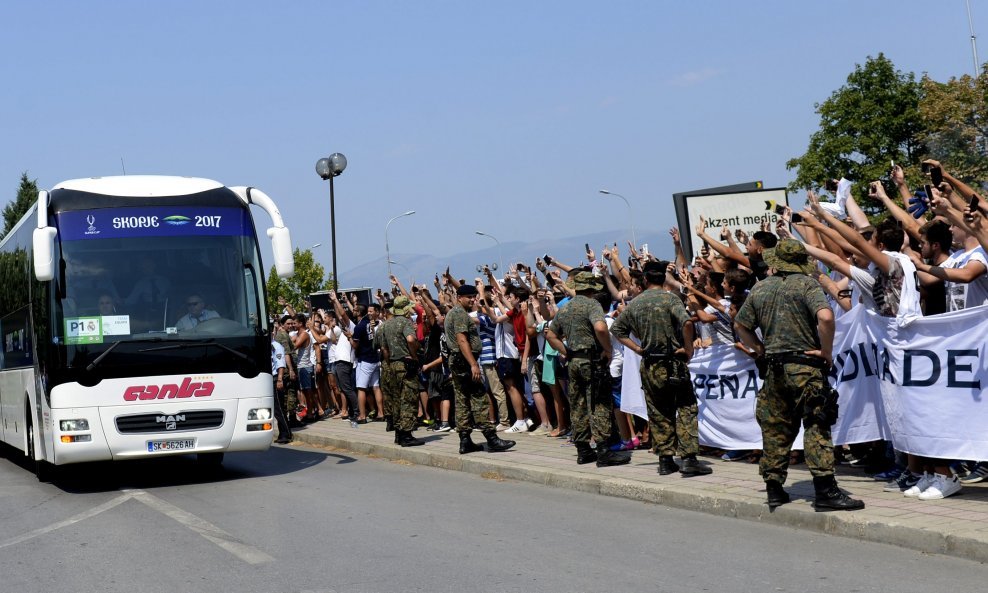 Dolazak igrača Reala u Skoplje