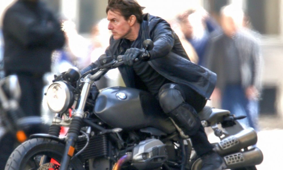 Tom Cruise na snimanju u Parizu u travnju 2017.