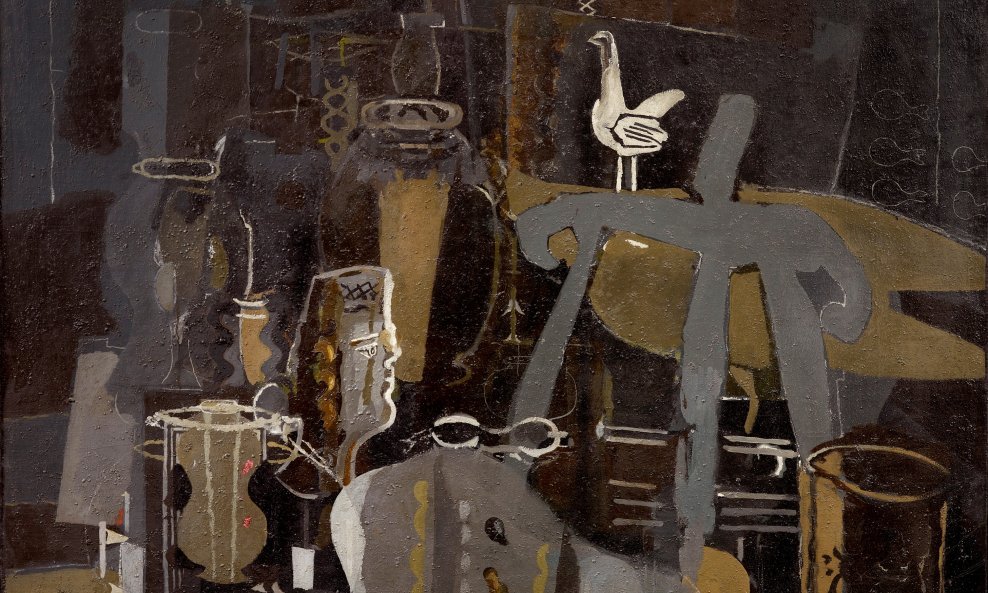 Georges Braque, Atelier VI, 1950-51., 130 x 162,5, ulje na platnu