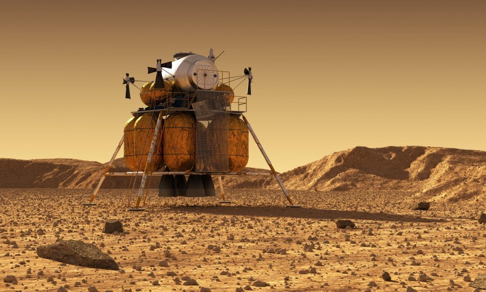 Prikaz slijetanja interplanetarnog modula na Mars