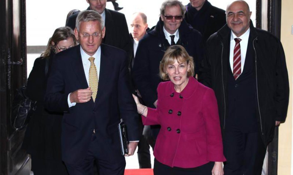 Vesna Pusić i Carl Bildt