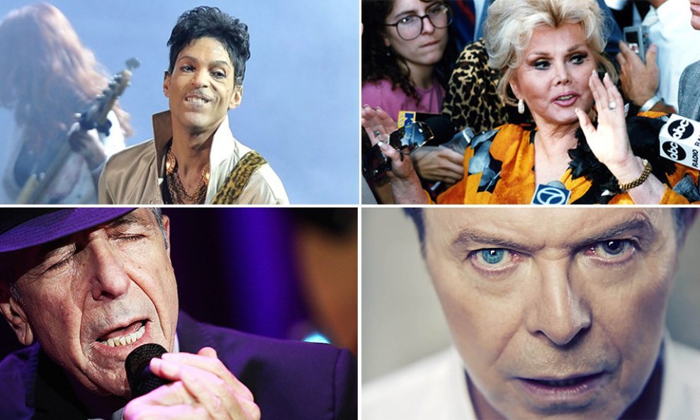 Prince, Zsa Zsa Gabor, Leonard Cohen i David Bowie