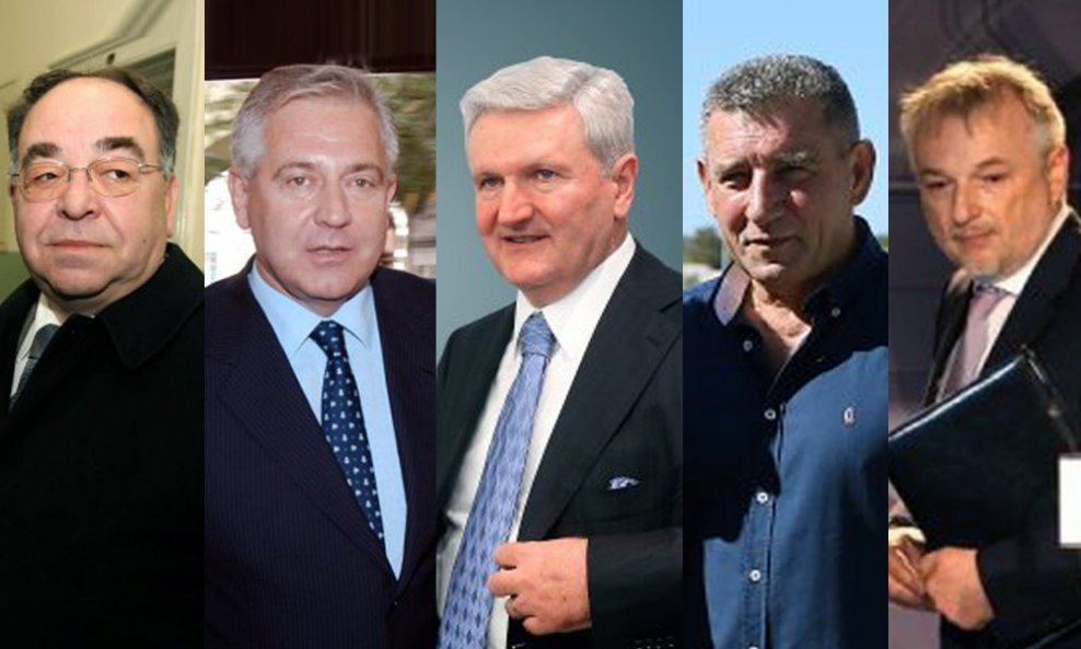 Josip Gucić, Ivo Sanader, Ivica Todorić, Ante Gotovina, Zsolt Hernadi